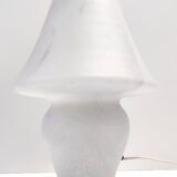 Murano glass table lamp with a pink marble effect, italy