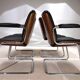 Set of 4 Martin Stoll Leather Dining/Conference Chairs by Professor Karl Dittert
