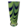 Vase verre soufflé vert et bleu