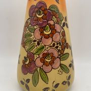 Legras Art Nouveau vase in enameled glass with flower decoration