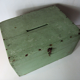 Coffre en bois urne de vote vert amande