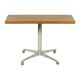 Vintage Coffee Table Side Table Wooden Top Chrome Wheels 90cm