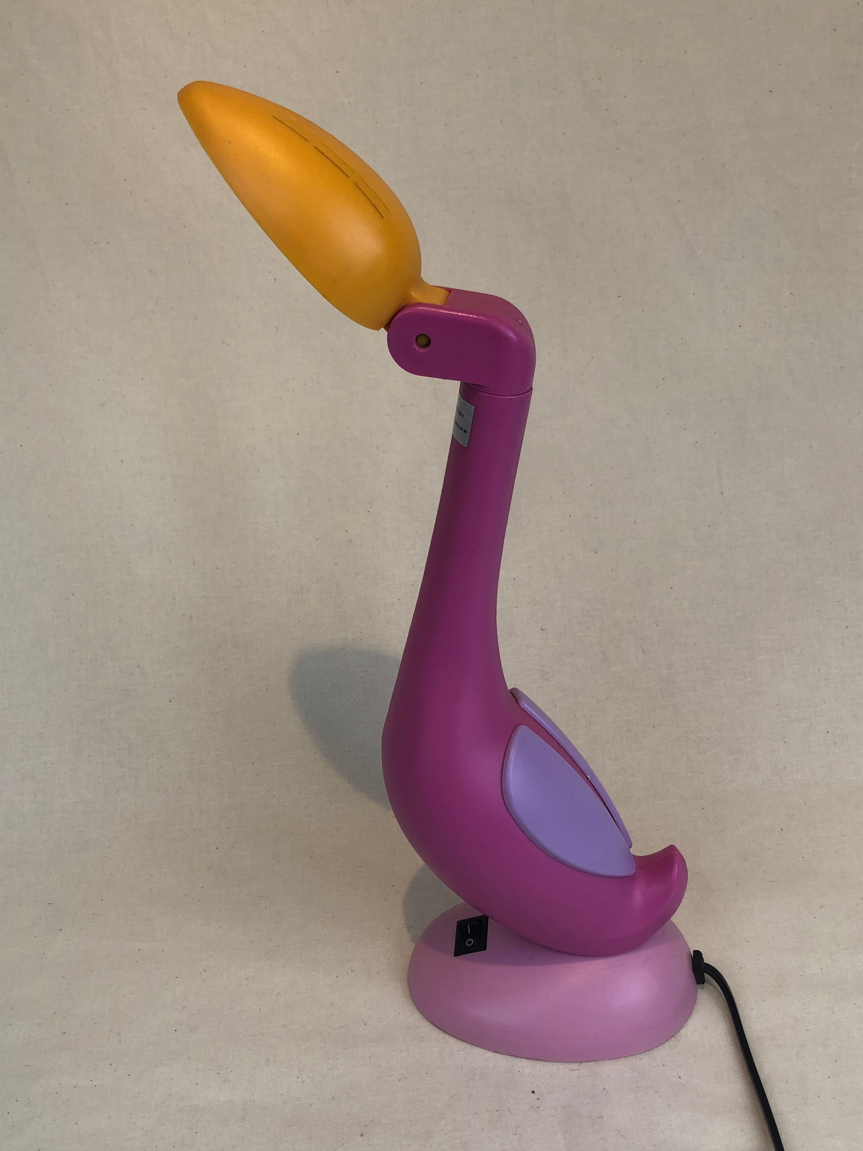 Vintage toucan / flamingo lamp
