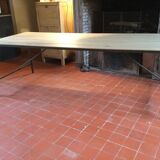 Wood and iron dining table