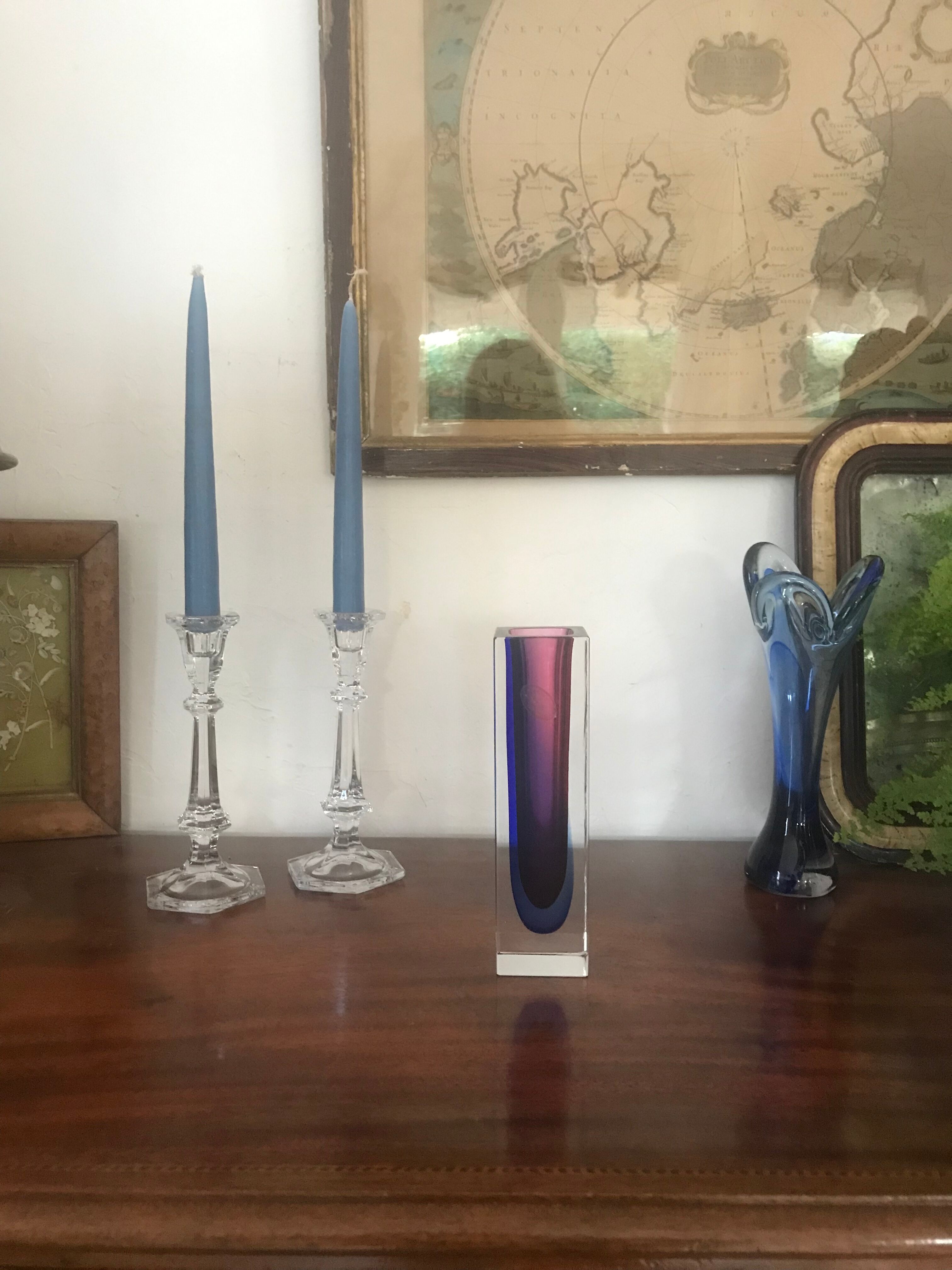 Vintage Murano sommerso vase