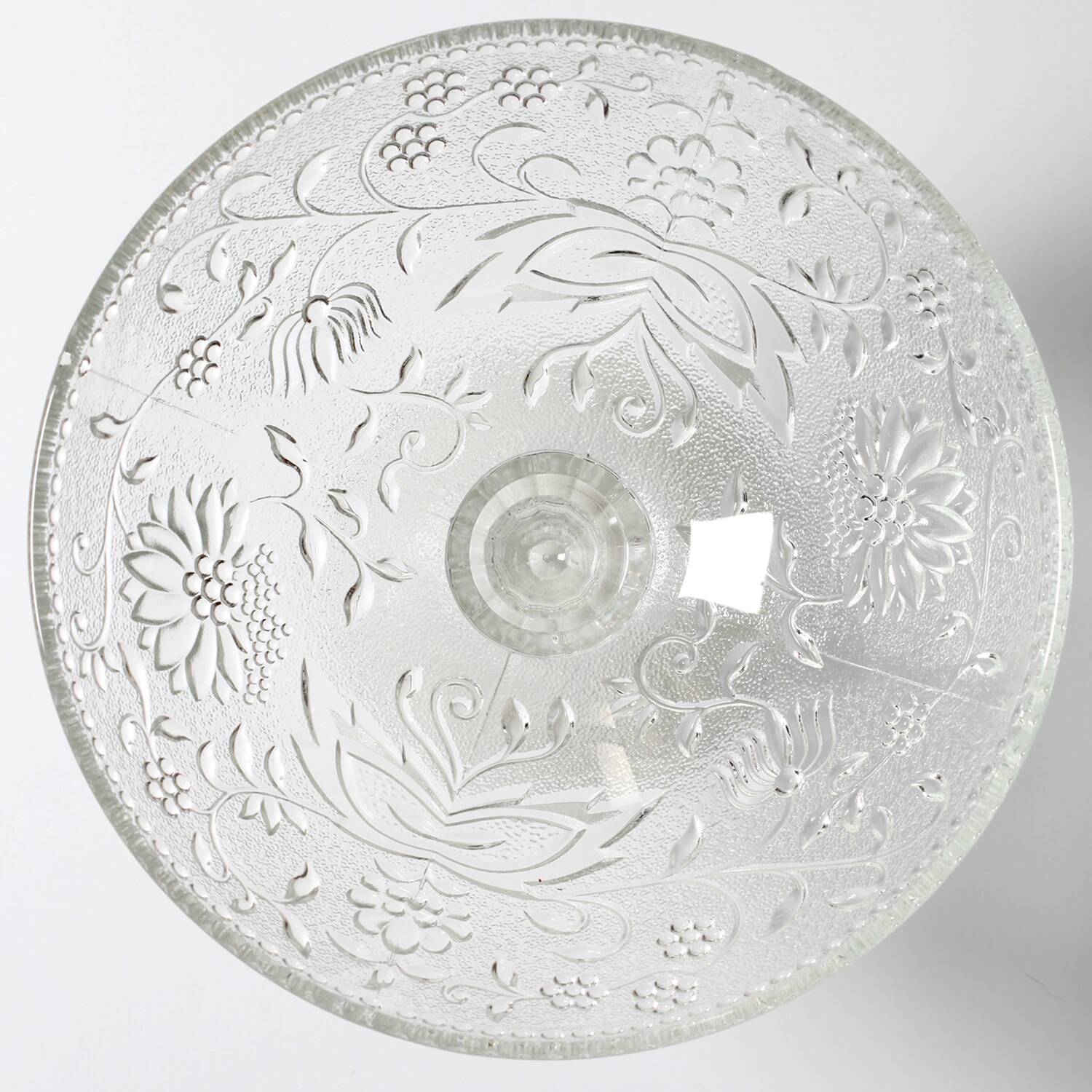 Pressed Glass Pedestal Bowl: Cibulak Pavel Panek Design / 1974