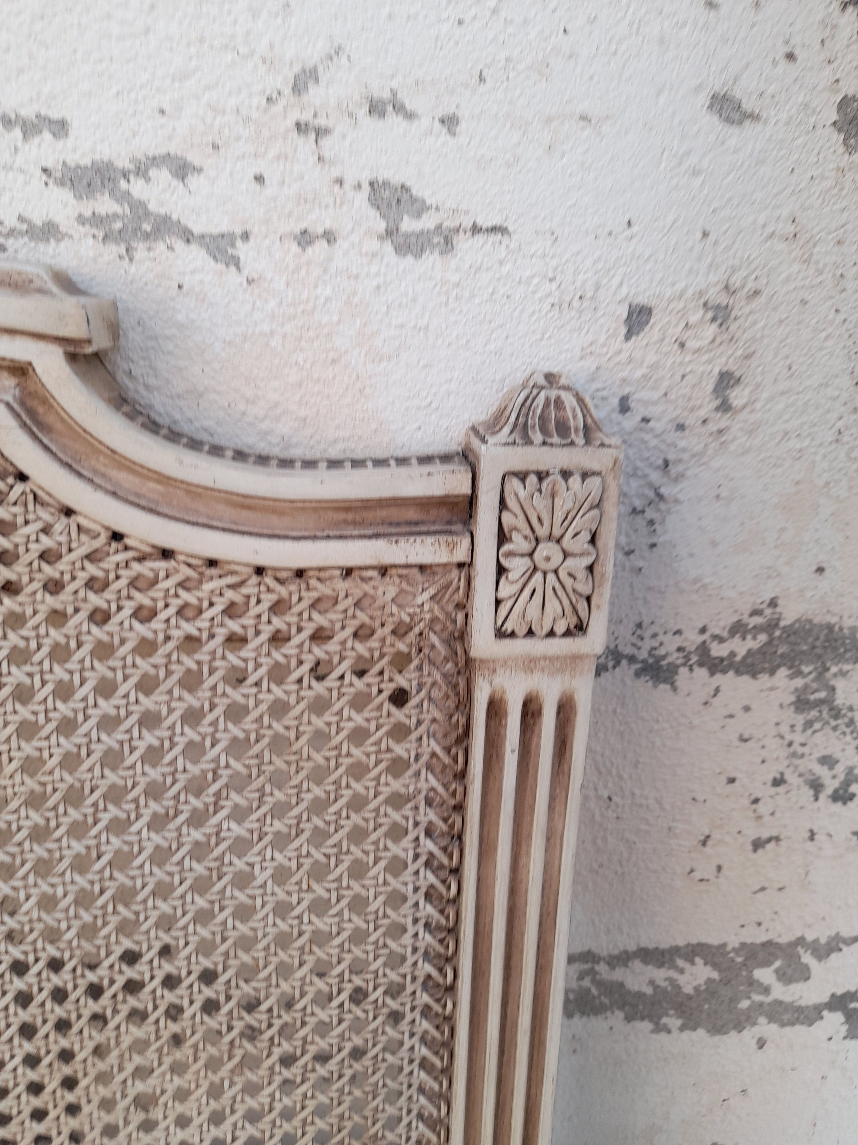 Louis XVI style bed in cannage 1900