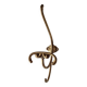 Old coat hook in solid golden brass