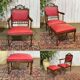 Breton armchair and its footrest from the 1930s.