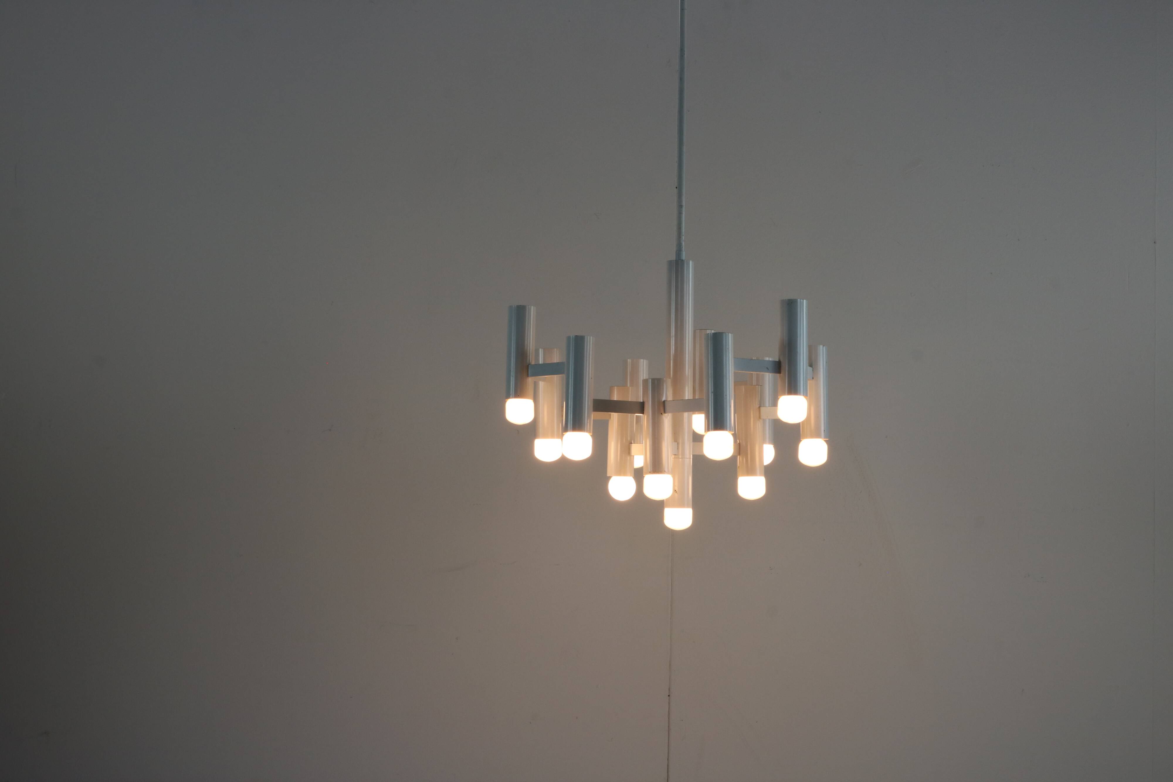 Midcentury design pendant lighting by Gaetano Sciolari