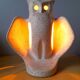 Owl lamp in ceramic 1970