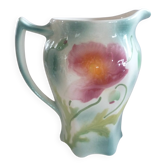 Pot/pitcher/cruet barbotine st clement antique floral decoration