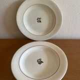 Antique ironstone plates from the coal mines