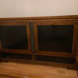 Handcrafted solid wood double bed and its superb headboard / bedside table