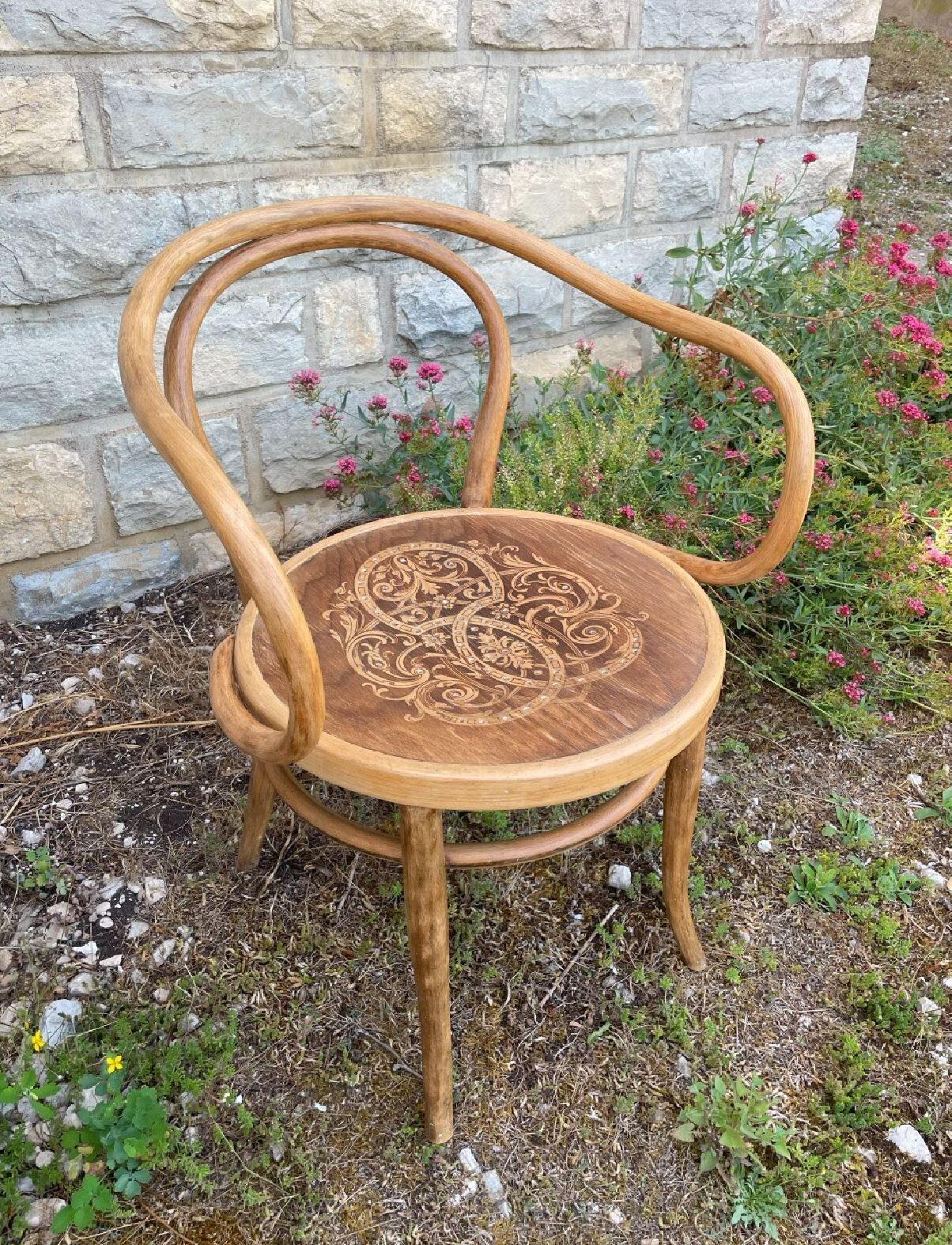 Jacob & Joseph Kohn curved wooden armchair 1940