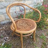 Jacob & Joseph Kohn curved wooden armchair 1940