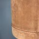 Midcentury XL ( 82 cm ) imposing terracotta suede table lamp. 1970s