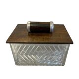 70s glass and wood box