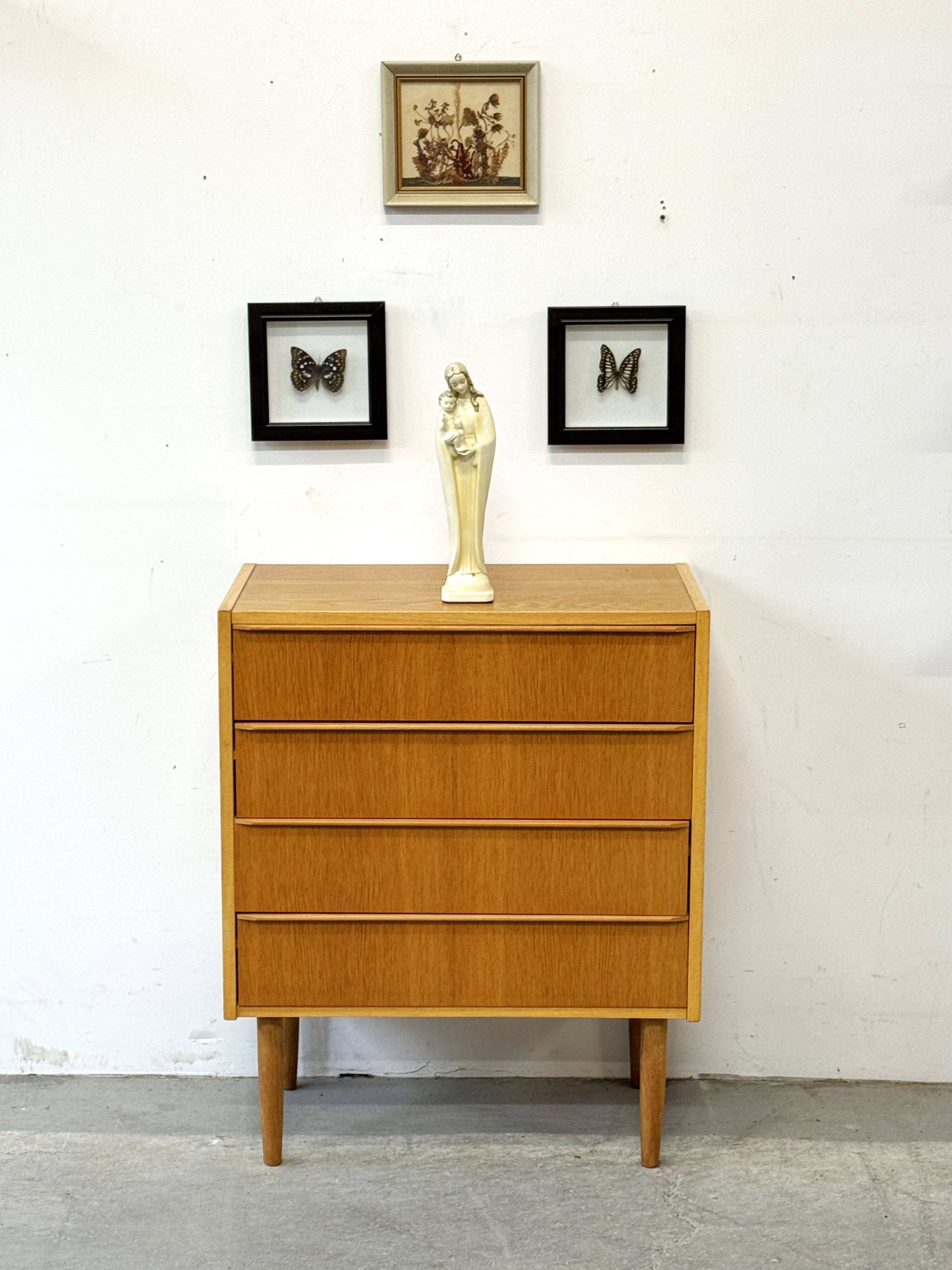 Oak Drawer Cabinet, Denmark, 1970s, Mid-Century, Vintage
