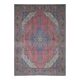 1970s Vintage Persian Handmade Wool Pink Area Rug  283x392