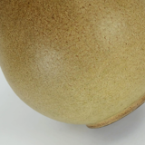Vase en poterie de studio allemande Rolf Weber 60s-70s, glaçure brute jaune brun ocre