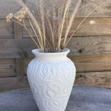 Textured white vase
