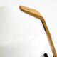 Original Space Age 1960s plywood table lamp with plastic shade by Temde