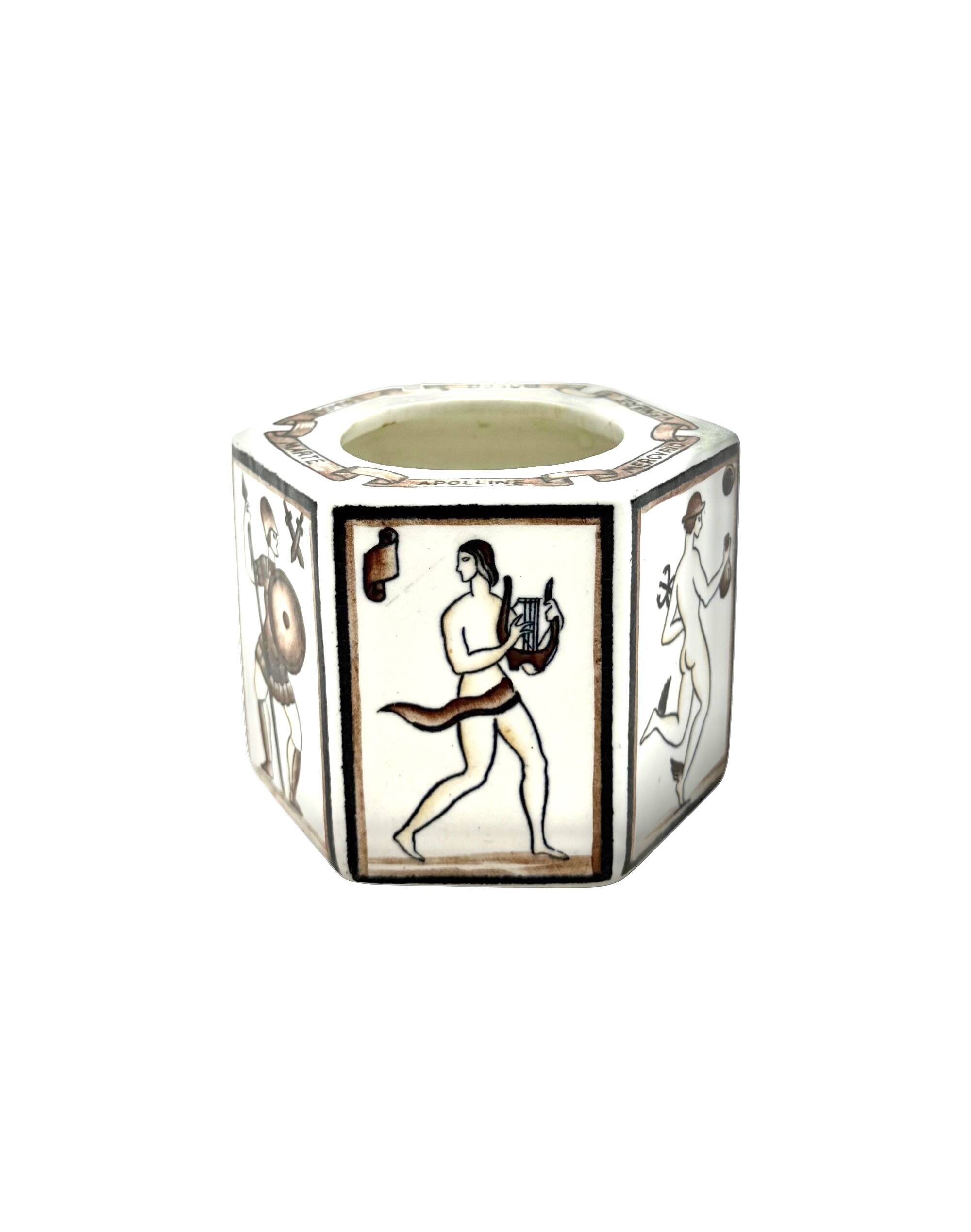 Gio Ponti, "Per scriver classico" ashtray, SC Richard Ginori, Italy 1926