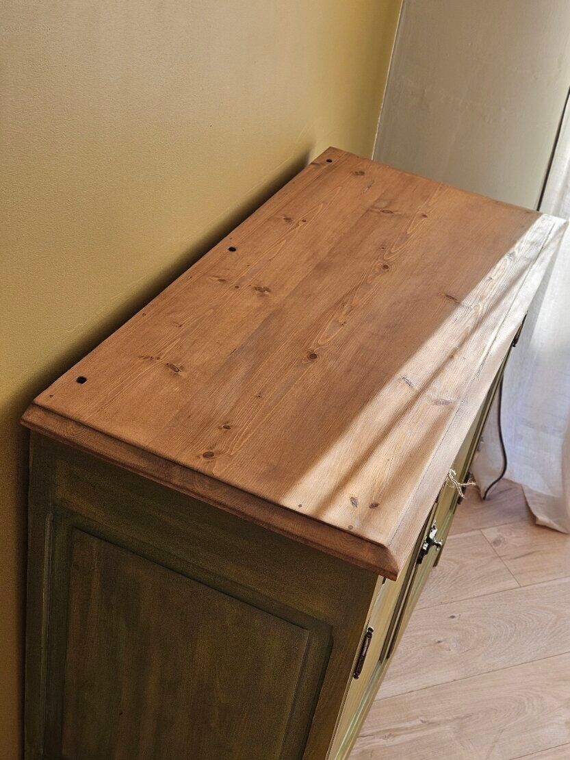 Renovated and distressed old buffet | Gaston