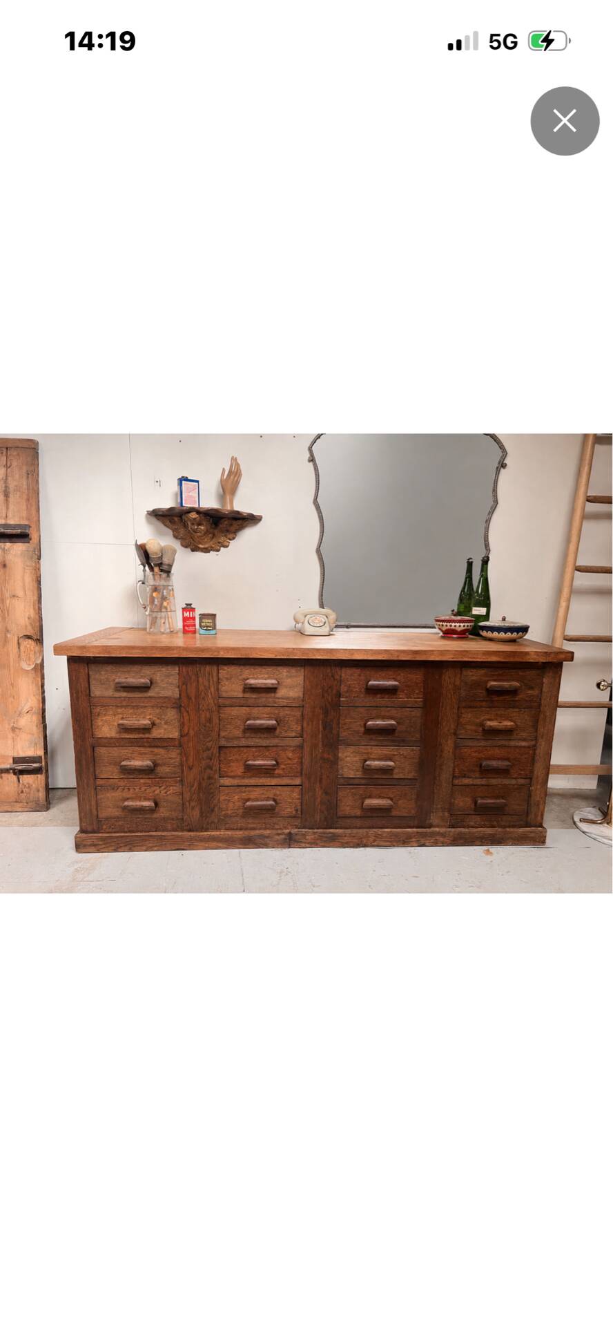 Old oak mercer’s furniture