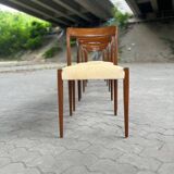 6x Chaises n°77 - Otto Moller-Teck et tissu d'origine-1960's
