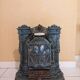 Mobile cast iron stove model "la chatte" designed by the French engineer Edmond Chaboche in 1883.