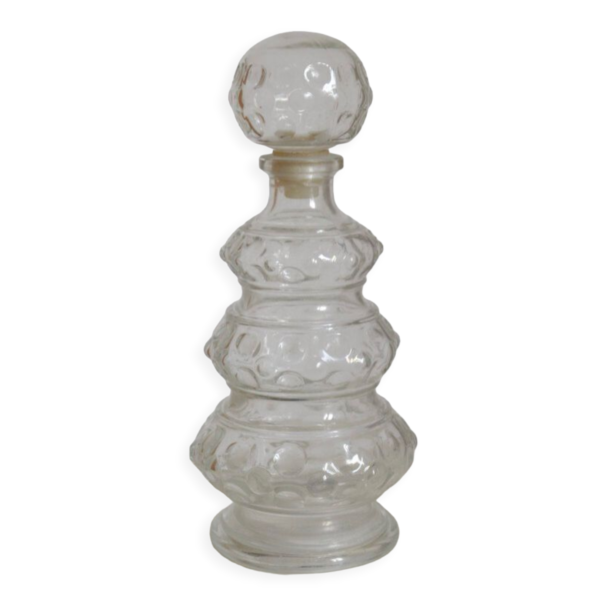 Vintage glass decanter from the 70s