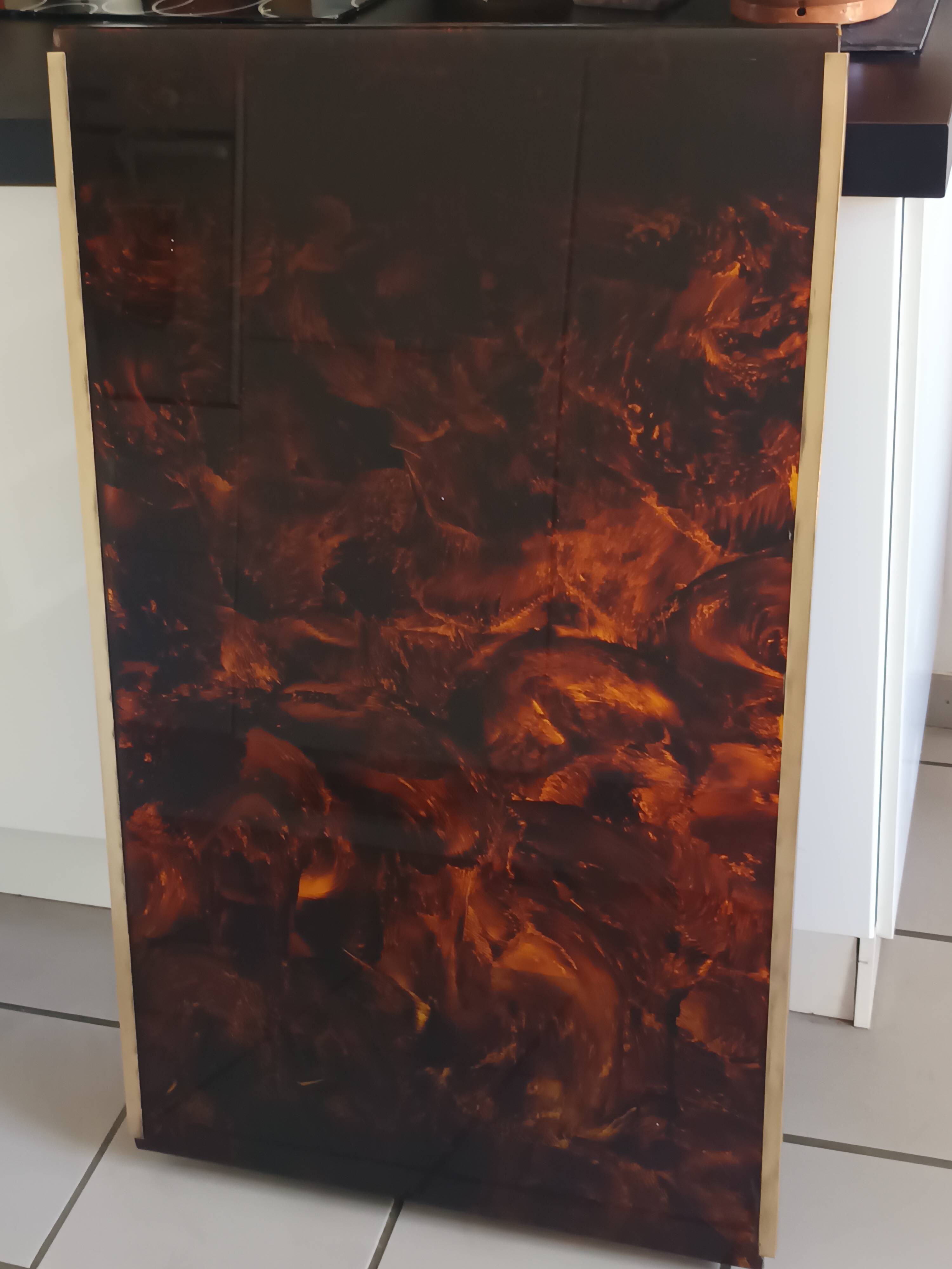 Plateau XXL Christian Dior Home 1970 – lucite effet écaille