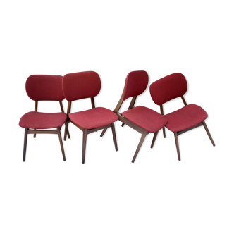 Lot of 4 middle century chairs