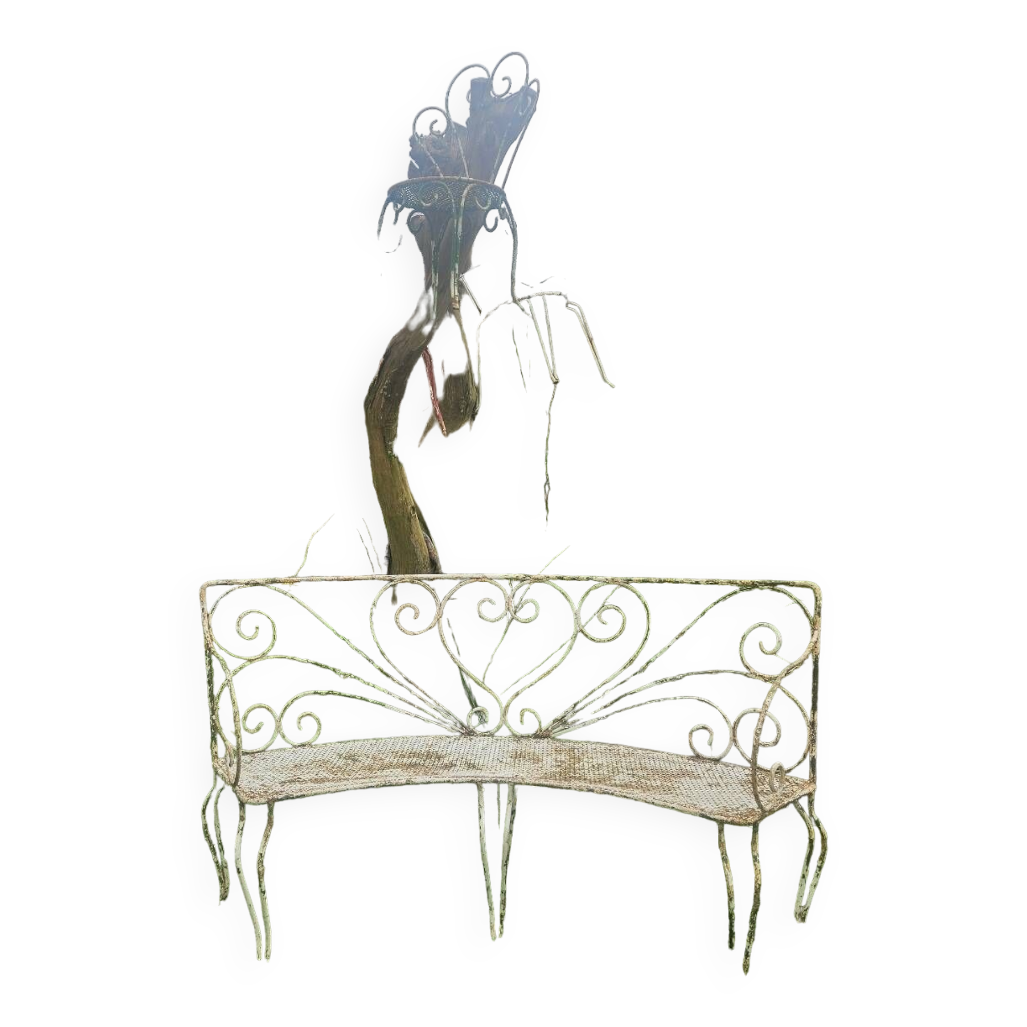 Antique Banquette Fer Forgé XIXeme / XXeme