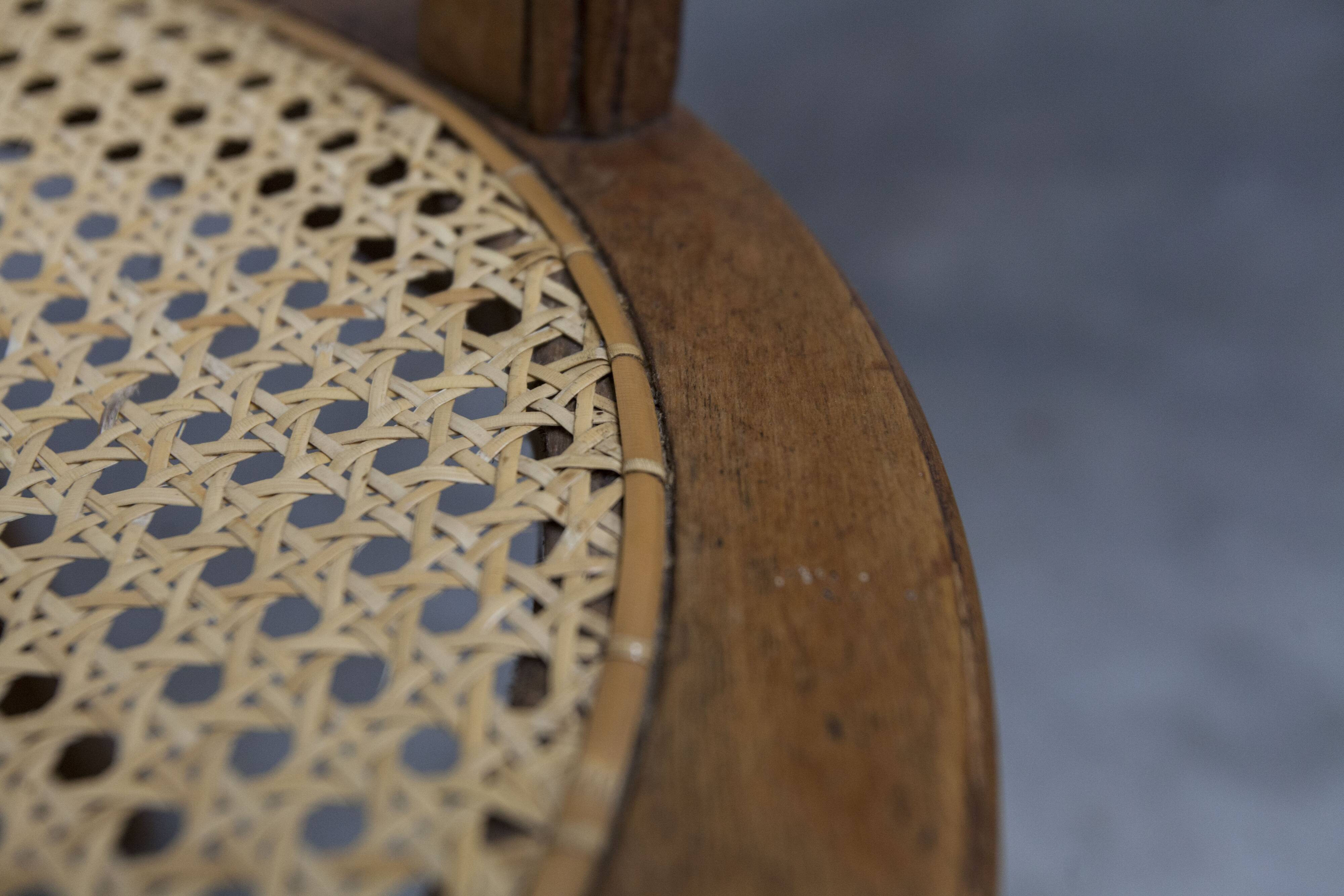 Vintage Louis XVI style chair – Cane seat, lyre-shaped back
