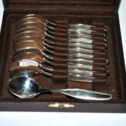 Set of 12 silver-plated mocha coffee spoons Longchamps Strasbourg