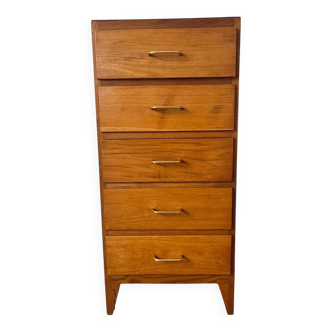 Wooden chest of drawers with compass feet