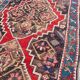 Ancient Caucasian carpet Karabakh handmade 115x270 cm