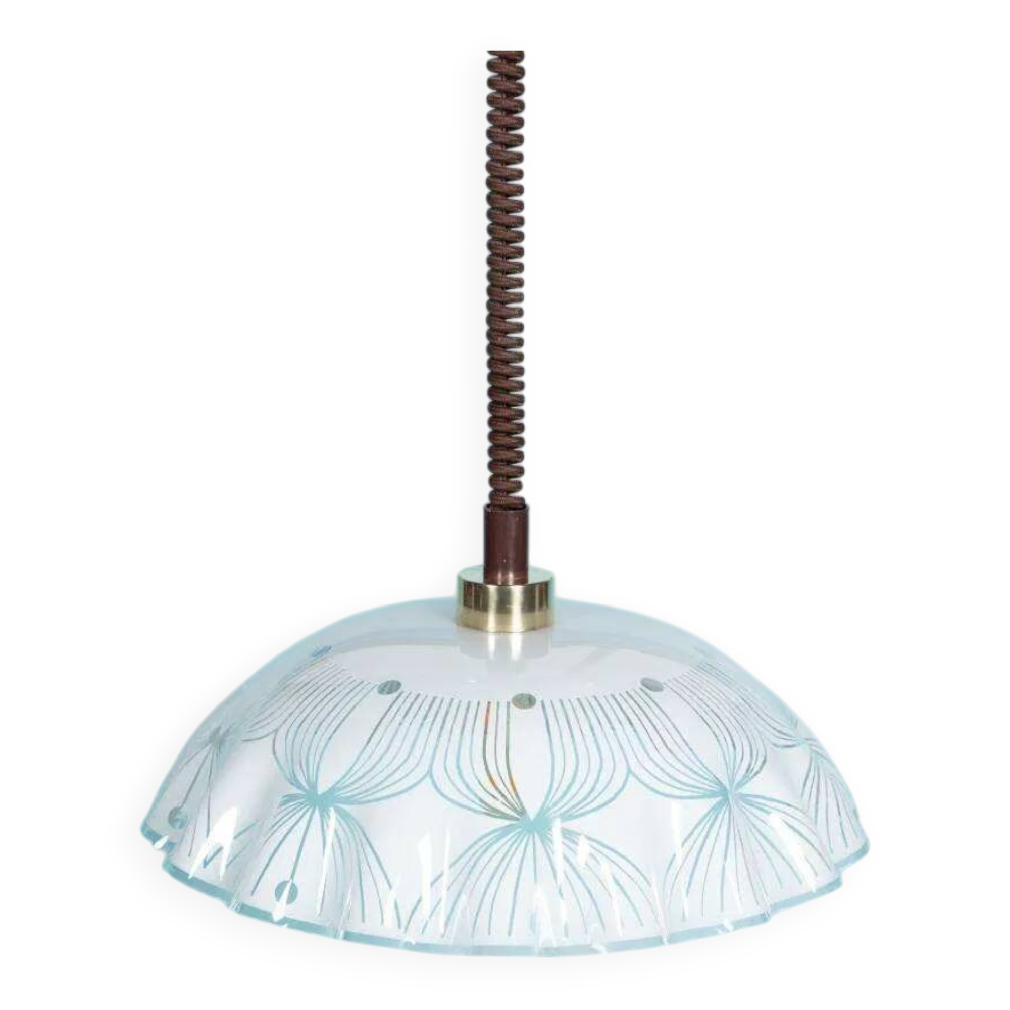 70s space age glass pendant, vintage glass pendant from Sweden.