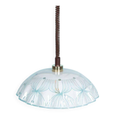70s space age glass pendant, vintage glass pendant from Sweden.