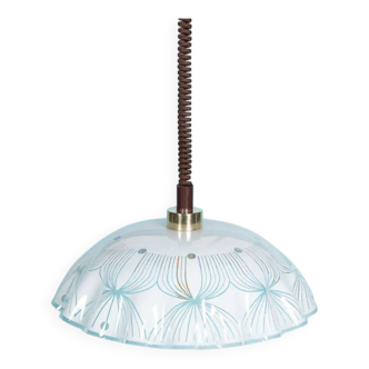 70s space age glass pendant, vintage glass pendant from Sweden.