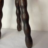 Brutalist wooden stool