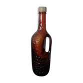 Amber glass bottle with handle
