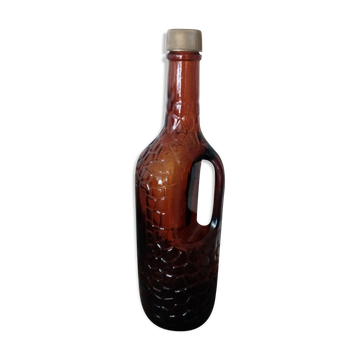 Bouteille à anse verre ambré