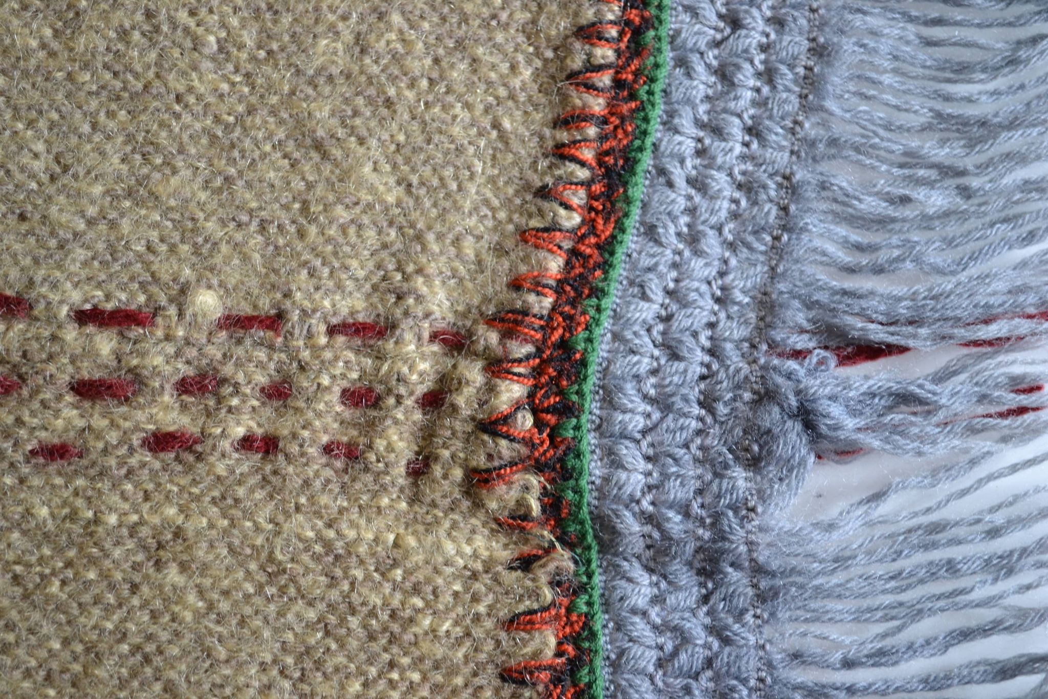 Vintage handmade pure wool blanket blanket