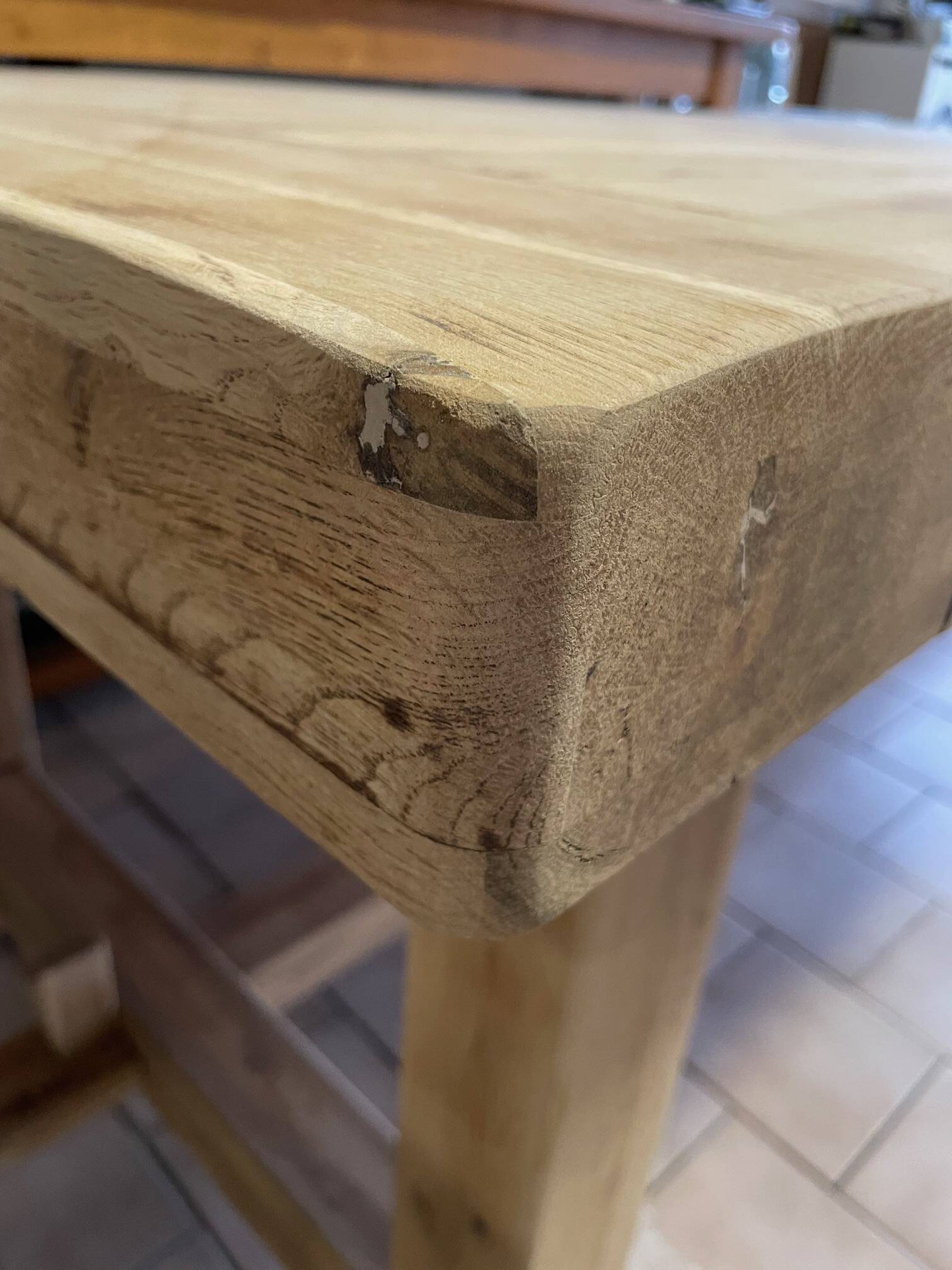 Solid oak farmhouse table