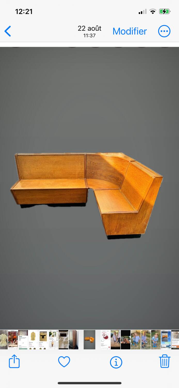 Bistro or corner restaurant bench. 50/60's