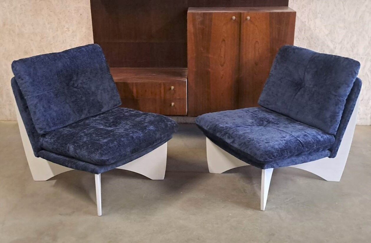 2 plywood loungers, metz & co style